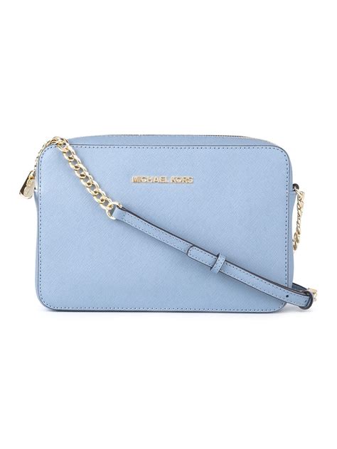 michael kors 2 tone blue crossbody handbag|Michael Kors light blue handbag.